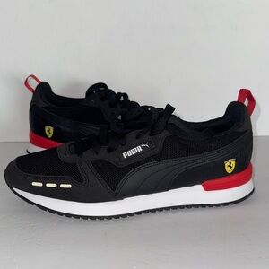 Puma Men’s Black, White and Red Ferrari Race R78 Shoes Sneaker New